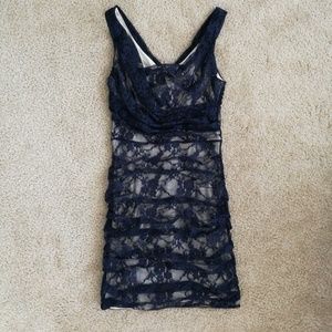 Express Blue Laced Dress